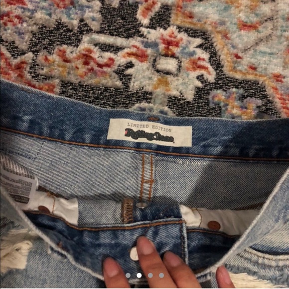 Levis 501 Rolling Stones Denim Shorts - Picture 5 of 6